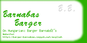 barnabas barger business card